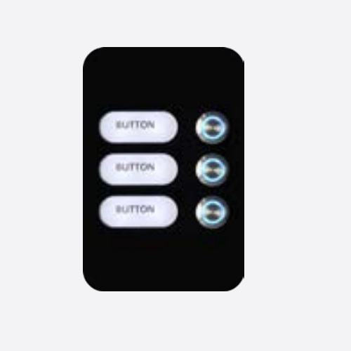 AES Global MOD-3B Call Button Module with 3 Illuminated Buttons