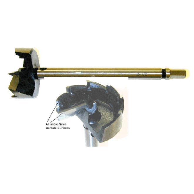 Templaco MS-302-6C 2-1/8″ Carbide Tipped Spur Bit, 1/2″ Shank, 3/8″ Hex End