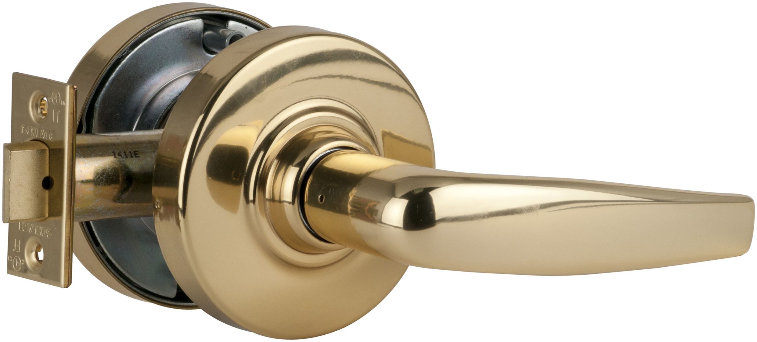 Schlage ND10ATH605 ND Series Passage Athens, 13-248 Latch, 10-025 Strike, Bright Brass Finish