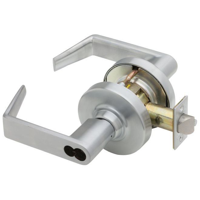 Schlage ND53JRHO626 ND Series Entry Large Format Less Core Rhodes, 13-247 Latch, Satin Chrome