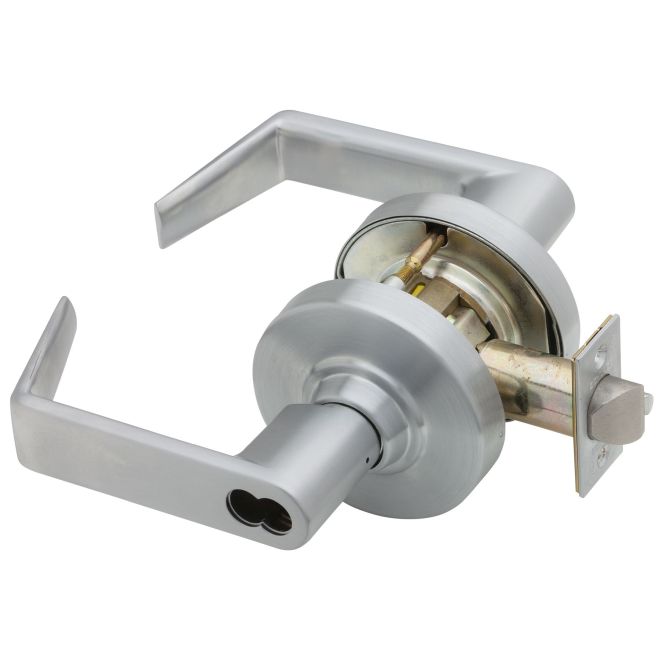 Schlage ND82BRHO626 ND Series Small Format Less Core Rhodes, 13-247 Latch, Satin Chrome