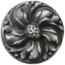 Notting Hill NHK-100-AP, Chrysanthemum Knob in Antique Pewter, English Garden