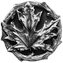 Notting Hill NHK-146-AP, Maple Leaf Knob in Antique Pewter, Leaves