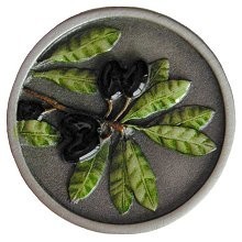 Notting Hill NHK-169-PHT, Olive Branch Knob in Hand-Tinted Antique Pewter, Tuscan
