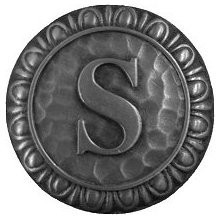 Notting Hill NHK-198-AP, Initial S Knob in Antique Pewter, Jewel