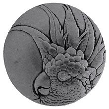 Notting Hill NHK-327-BP-R, Cockatoo Knob in Brilliant Pewter (Large – Right Side), Tropical