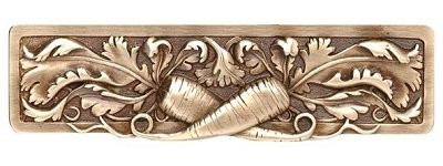 Notting Hill NHP-652-AB, Leafy Carrot Pull in Antique Brass, Kitchen Garden