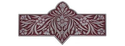 Notting Hill NHP-678-AP-A, Dianthus Pull in Antique Pewter/Cayenne, English Garden