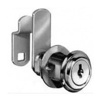 CompX C8055-C390A-14A Cam Lock, 90° Cam Turn, Flush or Lipped/Overlay, Cylinder 1-7/16, Max 1-1/8, Keyed #390, Bright Nickel