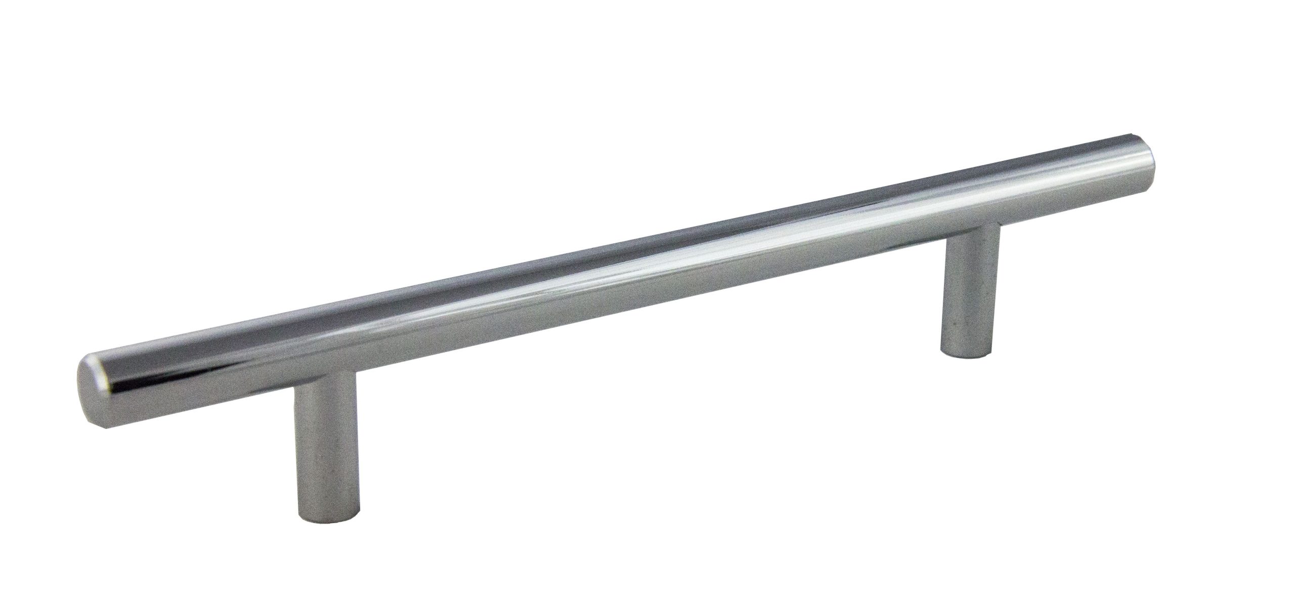 Pride P108PC 8″ Polished Chrome Bar Cabinet Pull, 5″ Center-to-Center