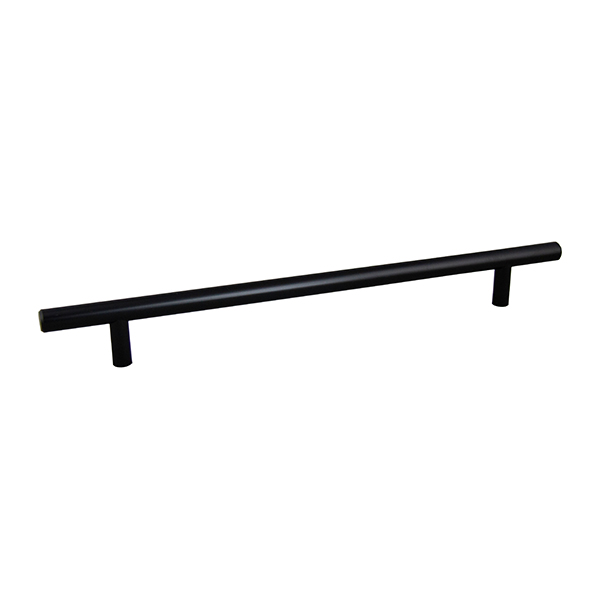Pride P112BK 12″ Matte Black Bar Cabinet Pull, 9″ Center-to-Center