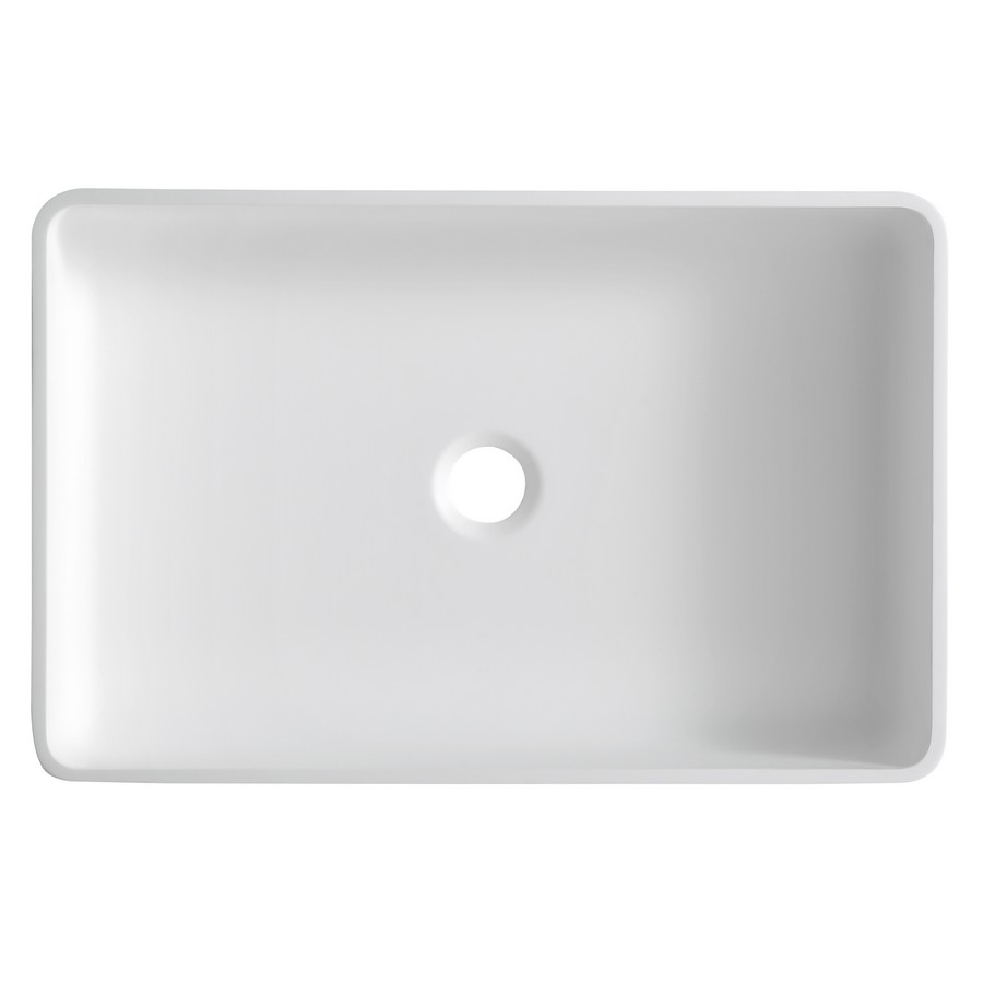 21-1/4″ Quattro Rectangular Acrylic Vessel Bathroom Sink Matte White Karran QM176WH