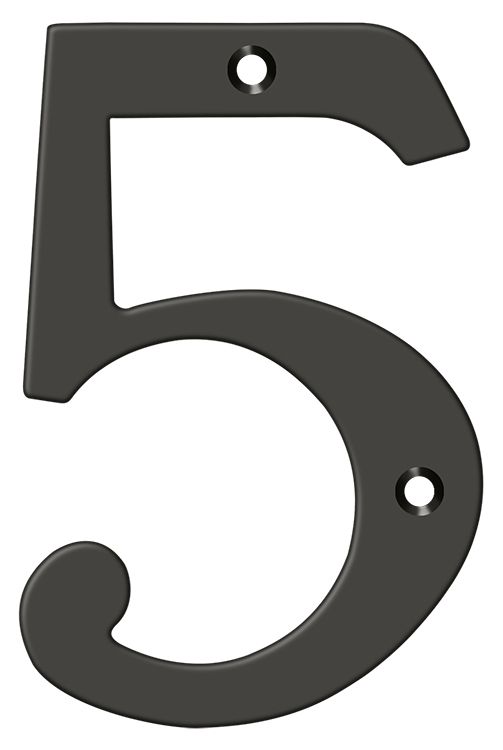Deltana RN6-5U10B 6″ Solid Brass Numbers in Oil-Rubbed Bronze Finish