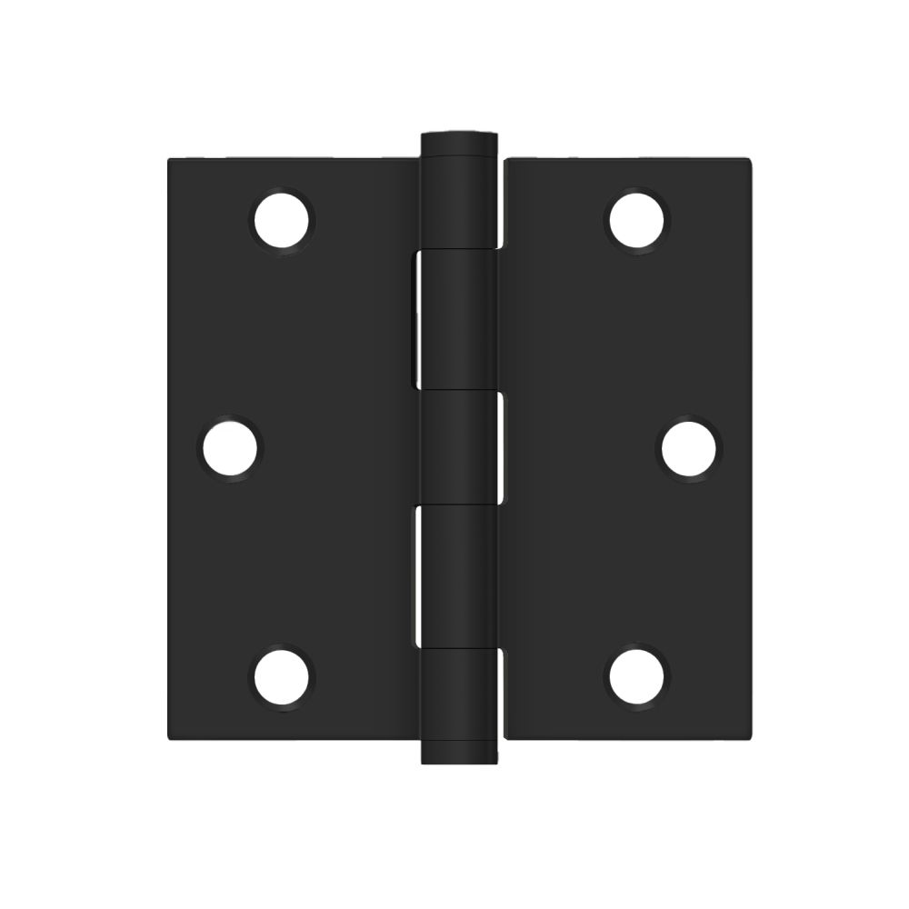Deltana SS35U1B-R 3.5″ Square Stainless Steel Hinge, Black Finish