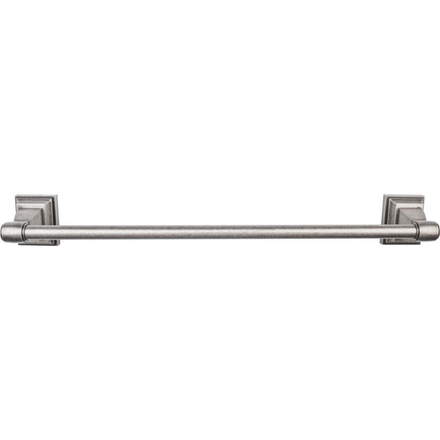 Stratton Bath Single Towel Bar 18″ Center to Center Antique Pewter Top Knobs STK6AP