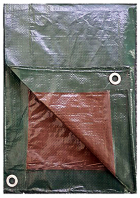 30′ X 50′ Hunter Green/brown Polyethylene Storage Tarp Cover