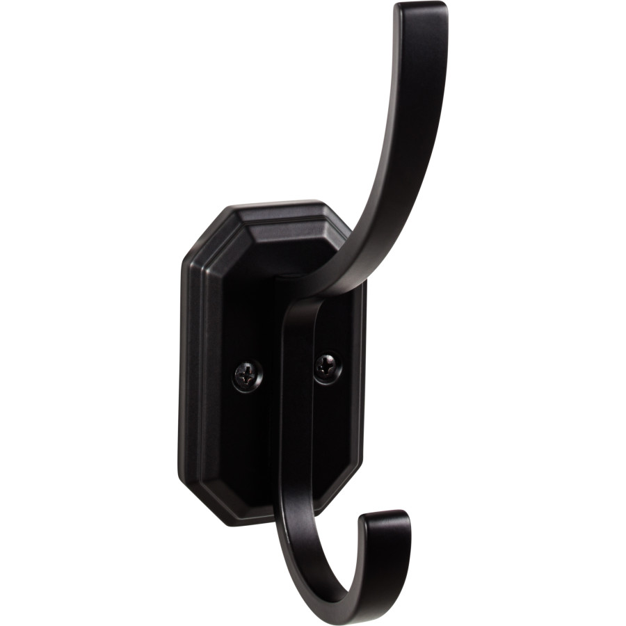 Ryland Hooks Emerald Hook 6-1/4″ Long Flat Black Top Knobs TK1065BLK