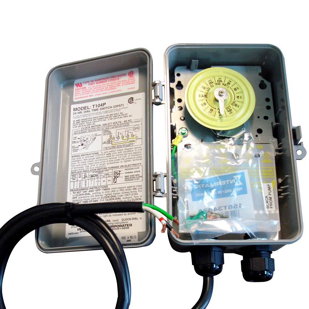 Ice Eater T104P Timer – 1-12 Settings Per Day w/2 Trippers – 230V