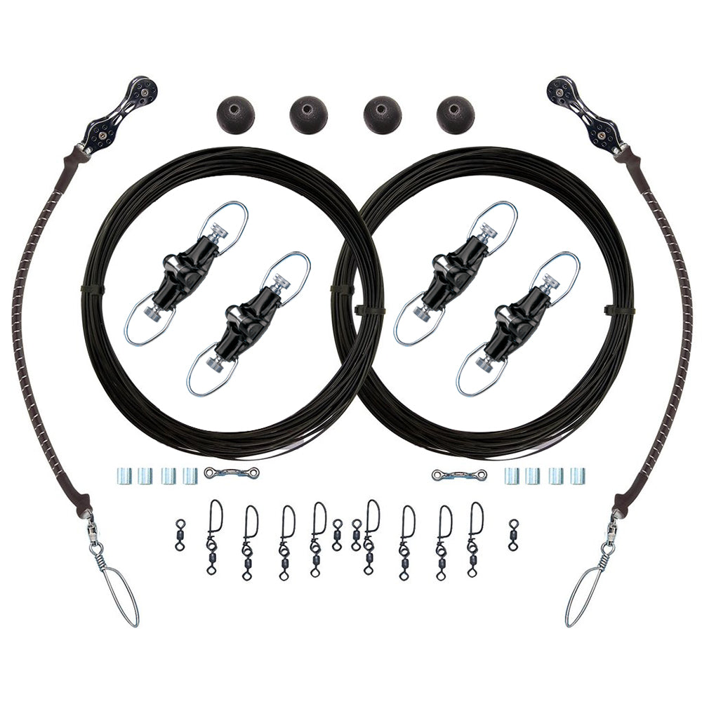 Rupp Double Rigging Kit w/Nok-Outs – 320′ Black Mono