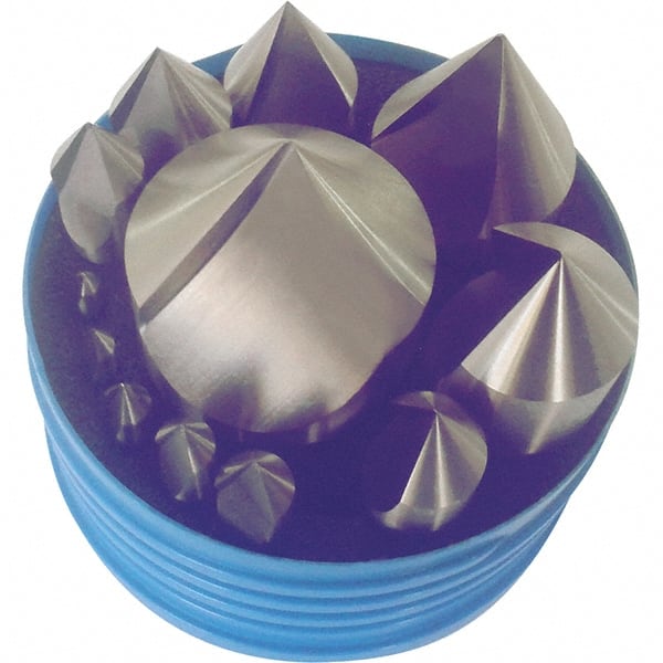 Interstate – 12 Piece, 3/16 to 2″ Head Diam, 82° Included Angle, Single End Countersink Set