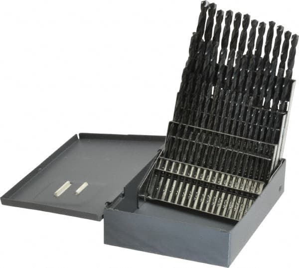Hertel – 135° Point, Oxide Finish, High Speed Steel Jobber Length Drill Bit Set